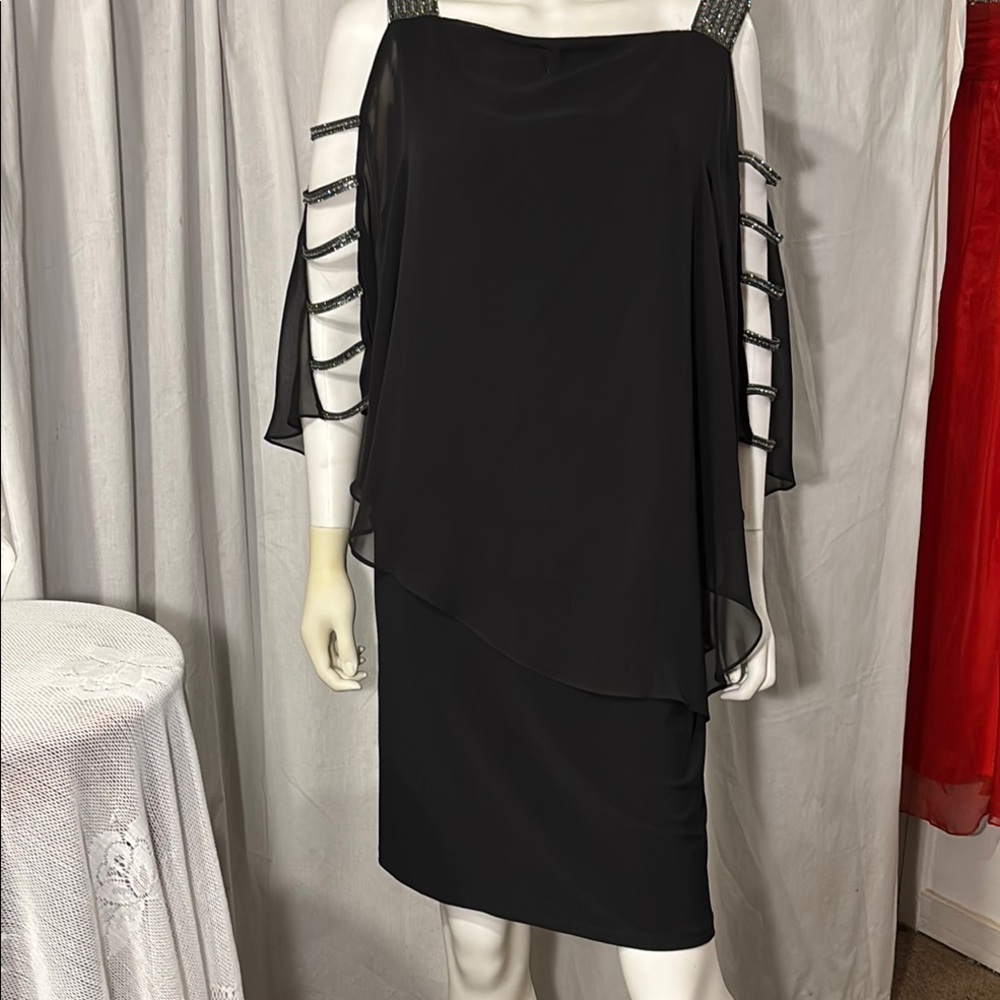 Prelude Black Cold Shoulder Dress